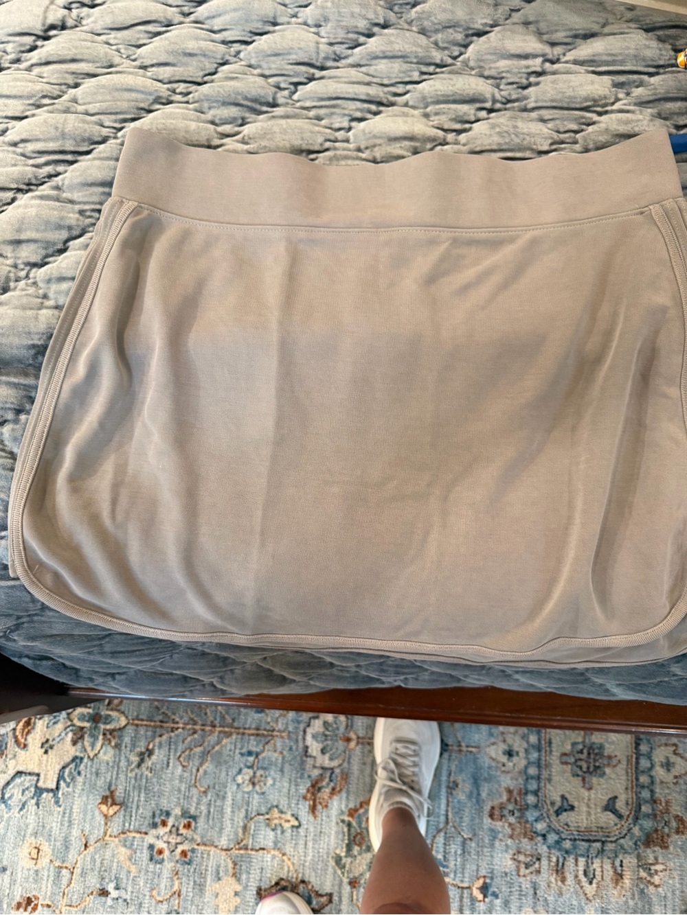 Athleta Light Cream Active Mini Skirt with Wide Waistband